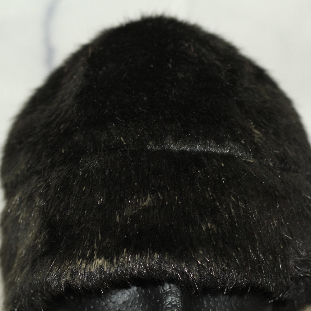 Black Vegan Fur Beanie